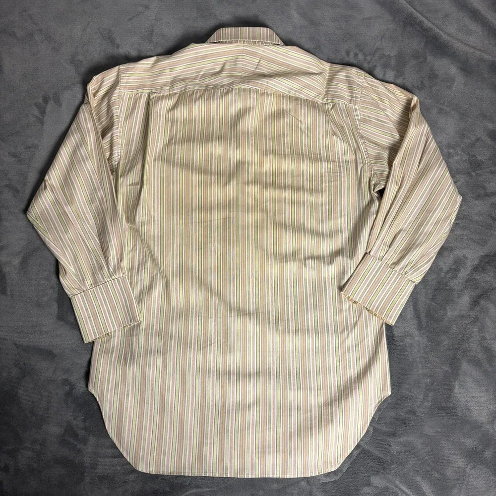 Robert Talbott Chelsea Men's 15.5 L Striped Cotton Shirt Multicolor Preppy Y2K